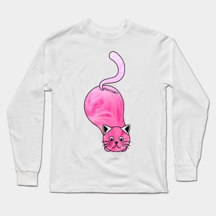 Cute PINK CAT For Kitty Lovers Long Sleeve T-Shirt